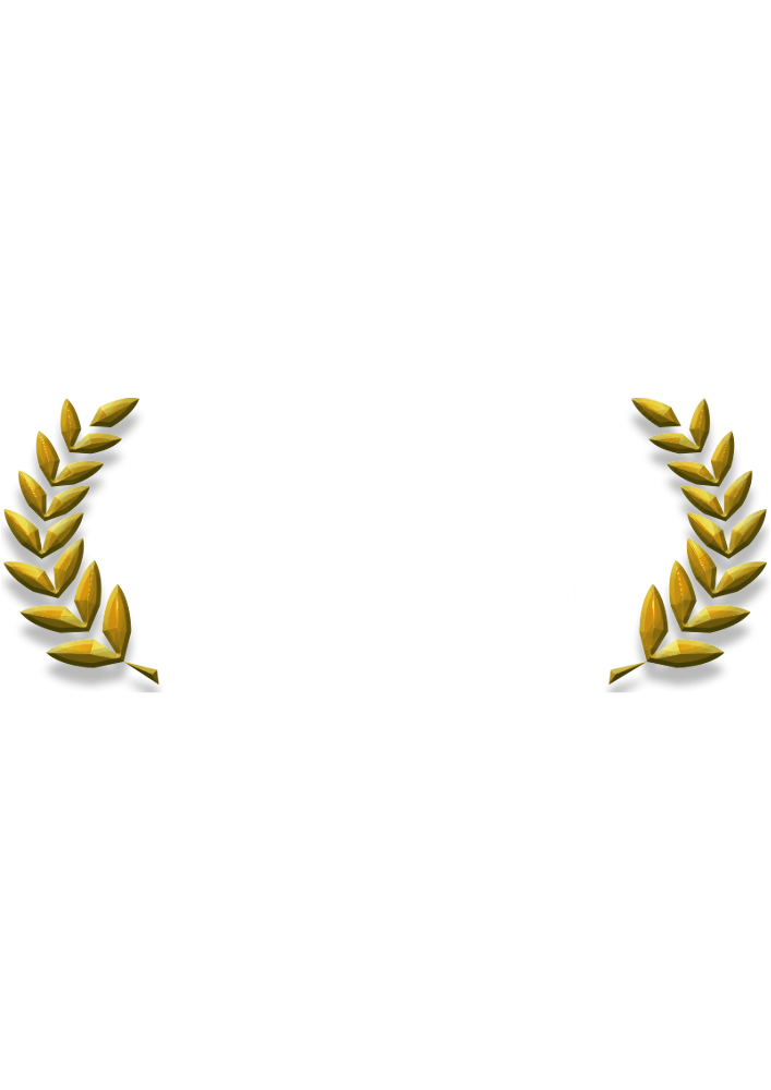 Over 200 days of planning